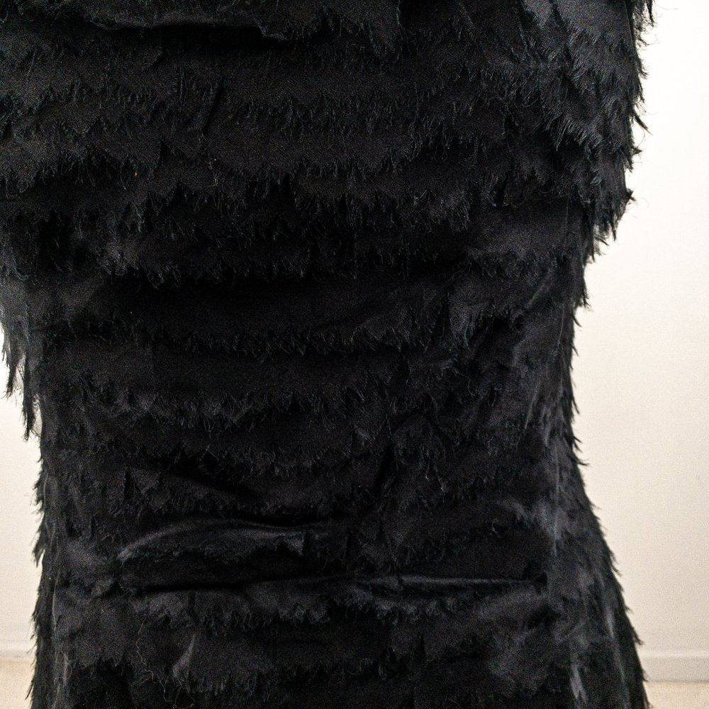 Herve Leger Dress Tiered Raw Edge Silk Organza L - Picture 12 of 15